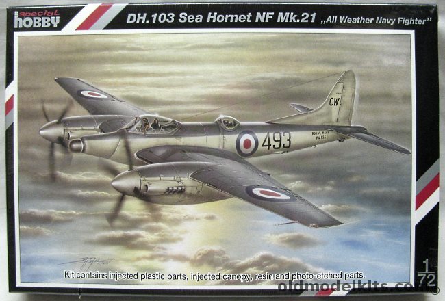 Special Hobby 1/72 Dh-103 Sea Hornet NF Mk.21 - All Weather Navy Fighter, SH72059 plastic model kit